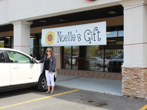 Cathy Robertson, at Goodlife Fitness, preparing for biggest event of the year for Noelle’s Gift (Heather Hannigan / Freelance Writer)