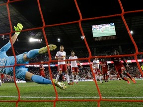 New York Red Bulls’ Luis Robles became the latest goalkeeper to foil a TFC penalty kick. Kurtis Larson says it’s time to let Victor Vazquez try his luck at the spot. AP