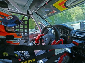 Toby Grahovec, the 2016 Pirelli World Challenge Touring Car champion, drives at the Canadian Tire Motorsport Park in the No. 1 BMW M235iR on Thursday, May 18, 2017. (Dave Abel/Toronto Sun)