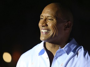 Dwayne Johnson arrives at the U.S. Premiere of "Baywatch" at Lummus Park on Saturday, May 13, 2017, in Miami Beach, Fla. (Photo by Omar Vega/Invision/AP)