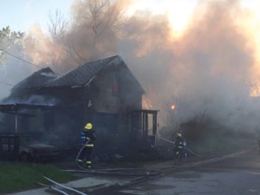 One home was destroyed in a fire that started at approximately 5:20 a.m. on May 13. Neighbour Tanya Kipling felt she had to do something after Jennifer and Steven lost everything. So, she started a GoFundMe page. | Twitter photo/@DeputyChiefPCES