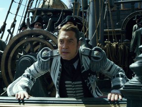 In this image released by Disney, Javier Bardem portrays Captain Salazar in a scene from "Pirates of the Caribbean: Dead Men Tell No Tales." (Disney via AP)