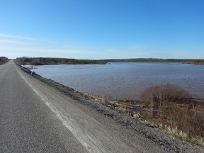 The causeway where four Thompson residents launched their canoe. An RCMP search was undertaken for the overdue canoers who were out paddling on the Burntwood River, north of Thompson, Man., on Monday, May 22, 2017. The canoe was found overturned in the river and the four canoers were located deceased in the water. The male victims were all residents of Thompson - ages six, 14, 33 and 44 - and all were wearing floatation devices. Thompson is located about 740 km north of Winnipeg. SUPPLIED PHOTO/RCMP
