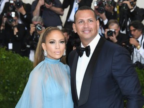 Jennifer Lopez and Alex Rodriguez attend the 'Rei Kawakubo/Comme des Garcons: Art Of The In-Between' Costume Institute Gala at Metropolitan Museum of Art on May 1, 2017 in New York City. (Dia Dipasupil/Getty Images For Entertainment Weekly)