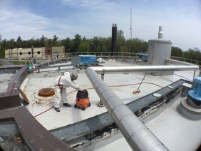 Repairs to two digesters at the Ravensview Wastewater Treatment Plant are among the projects to receive federal and provincial government funding, announced in Kingston on Tuesday. (Elliot Ferguson/The Whig-Standard)