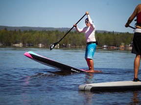 Warm sunshine hit the region bringing paddlers out to the water on the Ottawa River in Constance Bay including Miles Hammond Saturday May 20, 2017.   Ashley Fraser/Postmedia