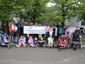 Participants get set to take part in the Freedom to Move Walk and Wheel for Dystonia research in Hanmer, Ont. on Sunday June 14, 2015. Gino Donato/Sudbury Star/Postmedia Network