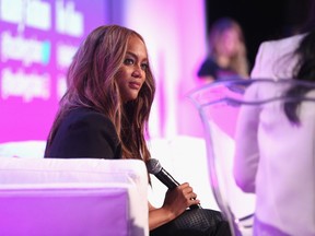 Tyra Banks speak onstage during Cosmopolitan Fun Fearless Money 2016 on September 24, 2016 at Cedar Lake in New York City. (Photo by Cindy Ord/Getty Images for Cosmopolitan)