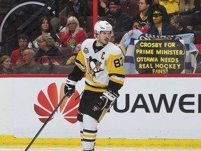 Pittsburgh Penguins Sidney Crosby during Game 6 against the Ottawa Senators at the Canadian Tire Centre on May 23, 2017. (Tony Caldwell/Postmedia)