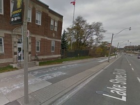 The bike path on the south side of Lake Shore Blvd. A boy was killed by an eastbound car May 24, 2017 when he fell onto the roadway while cycling west. (Google Maps)