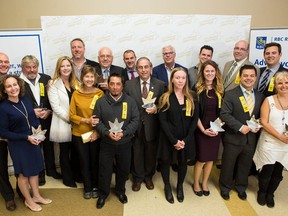 Submitted photo
The winners of last year’s Quinte Business Achievement Awards gather for a group photograph after the awards presentation. Nomination’s for this year’s staging of the annual awards are now open and will remain so until June 30.