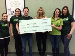 The TD Canada Trust in Seaforth recently donated $3,500 for the Seaforth Summerfest Carnival, which is expected to commence July 14. (Photo courtesy of Twitter)