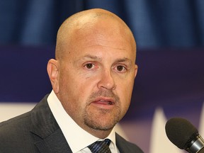 Cory Stillman was introduced as the new head coach of the Sudbury Wolves during a press conference at the Sudbury Community Arena in Sudbury, Ont. on Thursday May 25, 2017. John Lappa/Sudbury Star/Postmedia Network