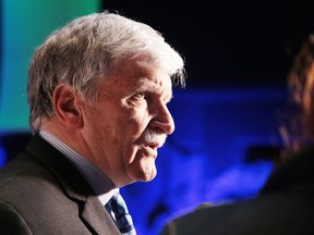 Romeo Dallaire answers media questions prior to his keynote address in Sudbury, Ont. on Thursday May 25, 2017. The event was part of a fundraiser for local refugee initiatives, It was presented by Huntington University, to raise awareness about global refugee issues. Gino Donato/Sudbury Star/Postmedia Network