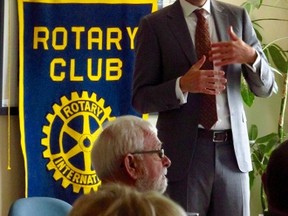 Goderich native, Stephen de Boer, Ambassador to Poland spoke at Rotary Club's weekly meeting.
