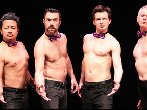 From left, Chris Casillan, Michael Teigen, Roman Danylo and Ken Lawson are The Comic Strippers, an improv act performing at London?s Grand Theatre Saturday and Chatham?s Capitol Theatre Sunday. (Special to Postmedia News)