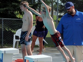 Photo by Jesse Cole Reporter/Examiner
The Stony Plain Sharks Swim Club kicked off their summer season last Tuesday, May 23.