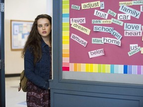 This image released by Netflix shows Katherine Langford in a scene from the series, "13 Reasons Why," about a teenager who commits suicide. 
THE CANADIAN PRESS/AP-Beth Dubber/Netflix via AP