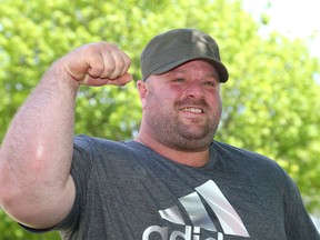 Kingston arm-wrestler Ian Carnegie will be competing at the World Armwrestling League championships in Las Vegas on June 29. (Ian MacAlpine/The Whig-Standard)