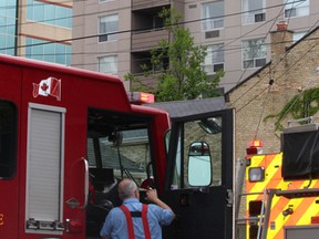 London fire officials are investigating the cause of a Friday fire that caused an estimated $200,000 damage to a 155 Kent St. apartment building. (CHARLIE PINKERTON, The London Free Press)