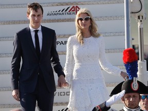 Ivanka Trump and her husband Jared Kushner arrive at Fiumicino's Leonardo Da Vinci International airport near Rome on Tuesday, May 23, 2017. (Andrew Medichini/AP Photo)