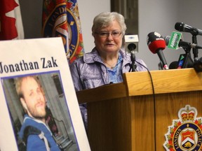 Jonathan Zak?s mother, Jean Zak, thanks the London police for their five-year investigation into her son?s slaying. (Free Press file photo)