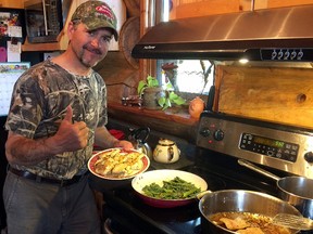 Columnist Frank Clark cooks up some tasty eats after a successful day on the water. Photo supplied.