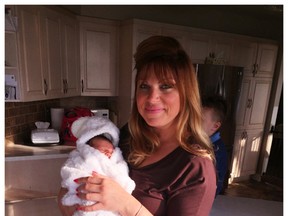 Erica Fleming and her newborn daughter, Tilania Victoria Bou-Rjeili.