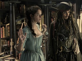 Kaya Scodelario and Johnny Depp and in "Pirates of the Caribbean: Dead Men Tell No Tales." (Screenshot)