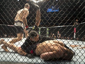 Volkan Oezdemir defeats Misha Cirkunov by knockout during the UFC Fight Night event at Ericsson Globe on May 28, 2017 in Stockholm, Sweden. (Michael Campanella/Getty Images)