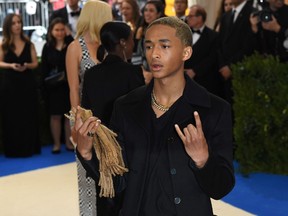 Jaden Smith arrives for the Costume Institute Benefit on May 1, 2017, at the Metropolitan Museum of Art in New York. (ANGELA WEISS/AFP/Getty Images)