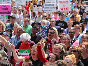 Thousands are seen at Parliament Hill before marching through the streets in Ottawa May 9 , 2013 during the March for Life rally. (Andre Forget/Postmedia Network)