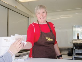 After moving from Belgium to Pincher Creek in 2008, opportunities presented themselves to Waffle Wagon owner Lieve Parisis which allowed her to turn her passion for baking into business. | Caitlin Clow photo/Pincher Creek Echo