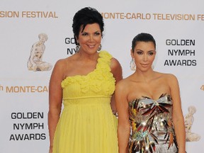 TV personalities Kris Jenner (left) and Kim Kardashian (right) attend the closing ceremony of the 2009 Monte Carlo Television Festival in Monaco on June 11, 2009. (Pascal Le Segretain/Getty Images/Files)
