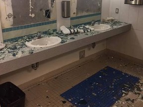 The Royal Glenora Club is cleaning up after vandalism over the weekend.