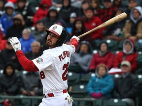 Goldeyes first baseman Shawn Pleffner says being released by the Nationals organization could be a blessing in disguise. Kevin King/Postmedia Network