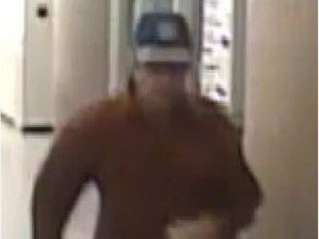Police are trying to identify the suspect in the May 21 drug store robberies, described as a white male, 40 to 50 years old, with a medium build.