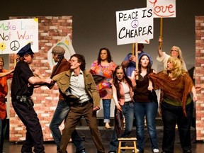 Submitted Photo
The world premiere production of The Summer of ‘67 lit up the stage at Maranatha on Friday. The high-energy show includes special effects, dancing and the music of 1967 played by a live band.