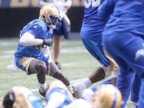 Roc Carmichael during a work out with the CFL Winnipeg Blue Bombers, in Winnipeg. Tuesday, May 30, 2017. Chris Procaylo/Winnipeg Sun/Postmedia Network