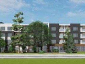 Council has OK?d developer Iyman Meddoui?s planned four-storey, 142-unit apartment building at 420 Fanshawe Park Rd. E.  (Submitted)