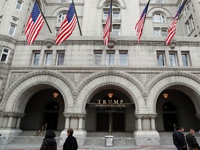 In this photo taken Dec. 21, 2016, the Trump International Hotel in Washington. (AP Photo/Alex Brandon)