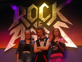 Moira Secondary School students Jillian Snell, Corey Cameron and Morgan Knight are part of the cast of the school’s production of the musical Rock of Ages. The play takes to the stage Thursday, Friday and Saturday evening with all shows beginning at 7 p.m. Tickets are available at the school and are $15 for adults and $10 students/children.