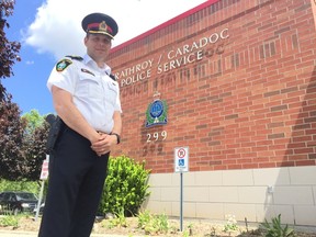 Mark Campbell, who has been a member of the Strathroy-Caradoc Police Service over the last 18 years, has been named new police Chief. JONATHAN JUHA/STRATHROY AGE DISPATCH/POSTMEDIA NEWS