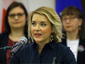 Dr. Elaine Hyshka, co-chair of Minister's Opioid Emergency Response Commission, talks about the province's dedicated emergency commission to help ramp up Alberta's ability to respond to the opioid crisis, at the Alberta Legislature in Edmonton on Wednesday May 31, 2017. (PHOTO BY LARRY WONG/POSTMEDIA)