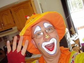 A photo of Klutzy the clown is shown from the Facebook profile page of Dale Rancourt (Klutzy). A man who performs as "Klutzy" the clown in Cape Breton has been sentenced to two years in jail for sexually assaulting a 15-year-old girl. (THE CANADIAN PRESS/HO-Facebook)