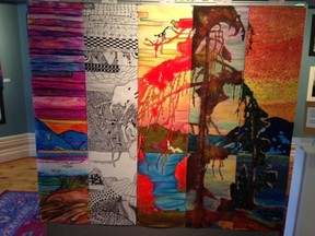 Students from five Lambton County high schools collaborated to re-imagine and re-create one of Tom Thomson's paintings for the annual Lambton County Student Art Show. 
Submitted photo for Sarnia This Week