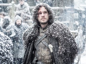 In this image released by HBO, Kit Harington portrays Jon Snow in a scene from "Game of Thrones." (Helen Sloan/HBO via AP)