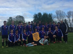 The St. Benedict Bears earned a split at the opening day of the OFSAA A boys soccer championships in Windsor on Thursday. Supplied photo