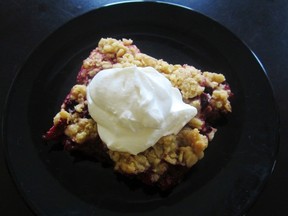 Tart Fruit Crumble. (Submitted photo)