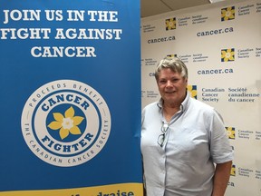 Shirley Brown, Relay For Life committee chair, at the Canadian Cancer Society's Kingston office on Thursday. Brown is a breast cancer survivor. (Mike Norris/The Whig-Standard)